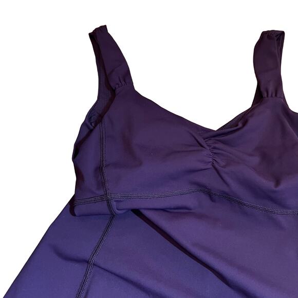 LULULEMON Deep Purple Plum Long Fitted Workout Yoga Tank Top 4 - Picture 3 of 4